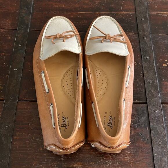 GH Bass Vintage Two-Tone Leather Driving Moc Size 10 - Picture 4 of 7